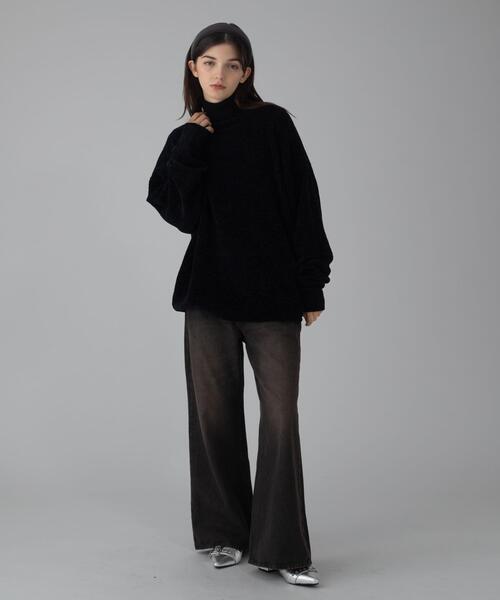 BROWNY（ブラウニー）の「BROWNY/【25年秋冬新作】ベロアモールプルオーバー（ニット/セーター・メンズ・ブラウン/グリーン/ワイン/ブラック・MEDIUM/LARGE）」の21枚目の写真