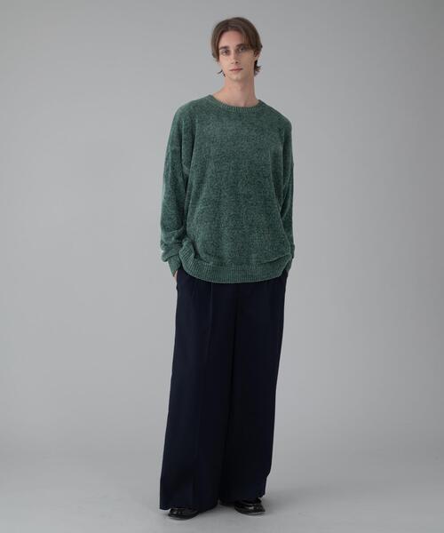 BROWNY（ブラウニー）の「BROWNY/【25年秋冬新作】ベロアモールプルオーバー（ニット/セーター・メンズ・ブラウン/グリーン/ワイン/ブラック・MEDIUM/LARGE）」の12枚目の写真