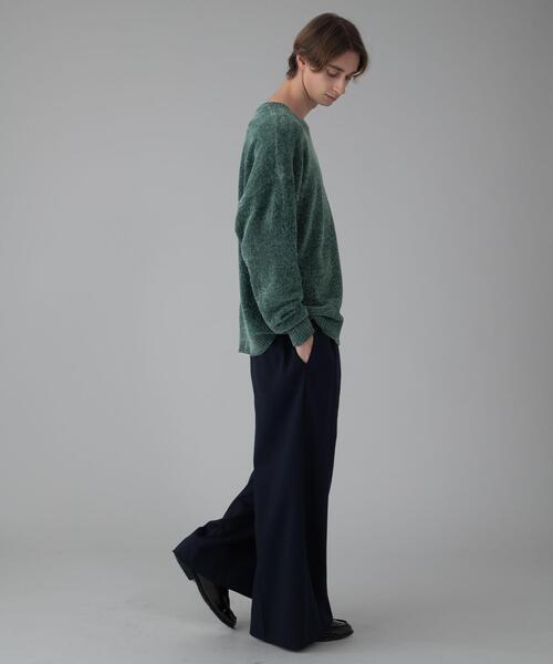 BROWNY（ブラウニー）の「BROWNY/【25年秋冬新作】ベロアモールプルオーバー（ニット/セーター・メンズ・ブラウン/グリーン/ワイン/ブラック・MEDIUM/LARGE）」の13枚目の写真