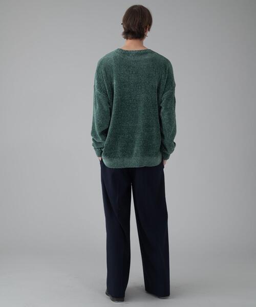 BROWNY（ブラウニー）の「BROWNY/【25年秋冬新作】ベロアモールプルオーバー（ニット/セーター・メンズ・ブラウン/グリーン/ワイン/ブラック・MEDIUM/LARGE）」の14枚目の写真