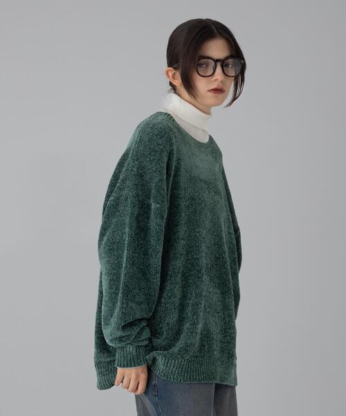 BROWNY（ブラウニー）の「BROWNY/【25年秋冬新作】ベロアモールプルオーバー（ニット/セーター・メンズ・ブラウン/グリーン/ワイン/ブラック・MEDIUM/LARGE）」の17枚目の写真