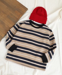 FUNALIVE（ファンアライブ）の「裏起毛 ボーダーBIGトレーナー kids（スウェット・キッズ）」