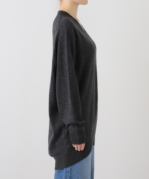 JOURNAL STANDARD LUXE（ジャーナルスタンダード　ラックス）の「カシミヤ Vネックプルオーバー（ニット/セーター・レディース・チャコールグレー/ブラウン・FREE）」の17枚目の写真