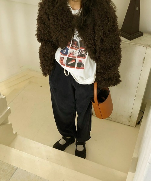 FAVORITO(ファヴォリート)の「ファーコート(ブルゾン・レディース・ブラウン/ベージュ・F)」の12枚目の写真