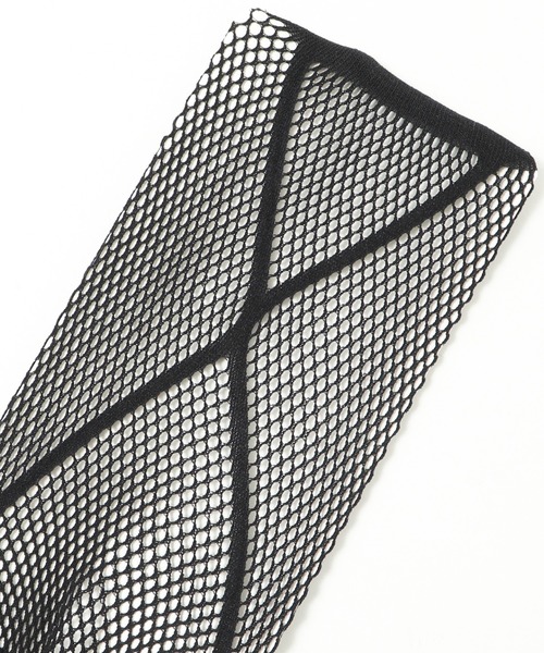 WEGO（ウィゴー）の「WEGO/クロスラインデザインアミタイツ（タイツ/ストッキング・レディース・ブラック・FREE）」の4枚目の写真