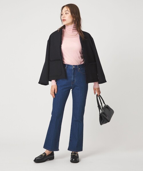 ウール シアー リブ タートルネック ニット ウォッシャブル（ニット