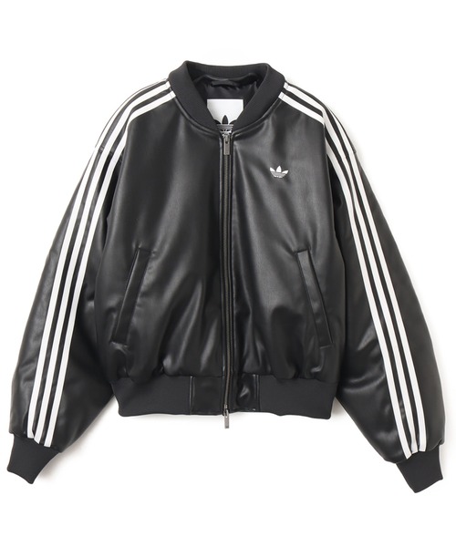 adidas(アディダス)の「adidas W PLEATHER JKT / アディダス ウィメンズ プレザー ジャケット(その他アウター・レディース・ブラック・S/3XL/XXL/XL/L/M)」の12枚目の写真