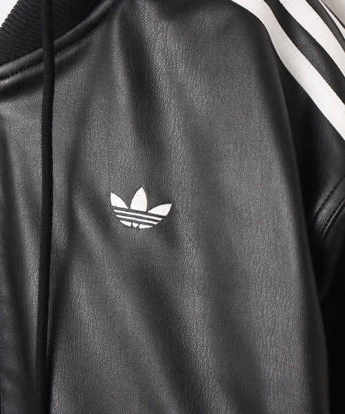 adidas(アディダス)の「adidas W PLEATHER JKT / アディダス ウィメンズ プレザー ジャケット(その他アウター・レディース・ブラック・S/3XL/XXL/XL/L/M)」の7枚目の写真