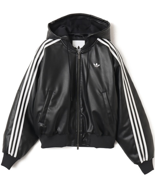 adidas(アディダス)の「adidas W PLEATHER JKT / アディダス ウィメンズ プレザー ジャケット(その他アウター・レディース・ブラック・S/3XL/XXL/XL/L/M)」の5枚目の写真