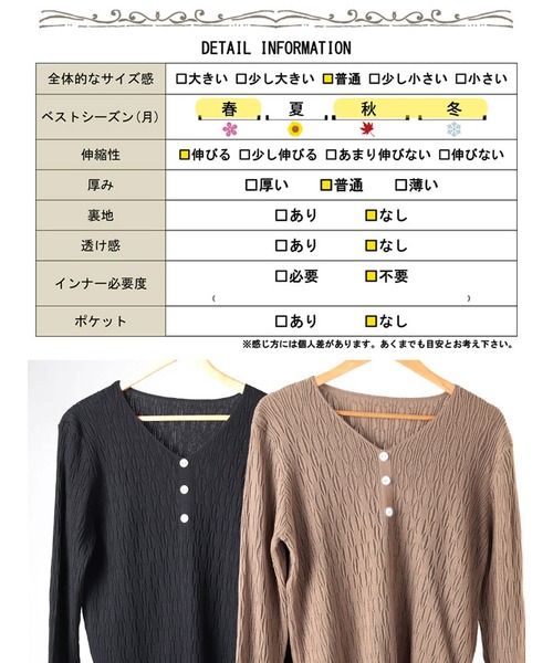 GOLDJAPAN(ゴールドジャパン)の「Vネック模様編みニットプルオーバー【大きいサイズ対応】(ニット/セーター・レディース・ブラック/ブラウン・LL/3L/4L/5L)」の19枚目の写真