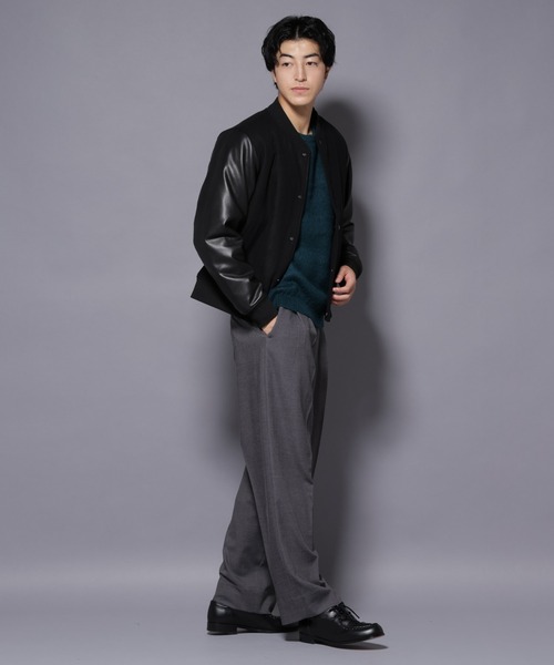 NANO universe（ナノユニバース）の「フェイクレザースタジャン（スタジャン・メンズ・ブラック/ネイビー・L/M/S）」の13枚目の写真