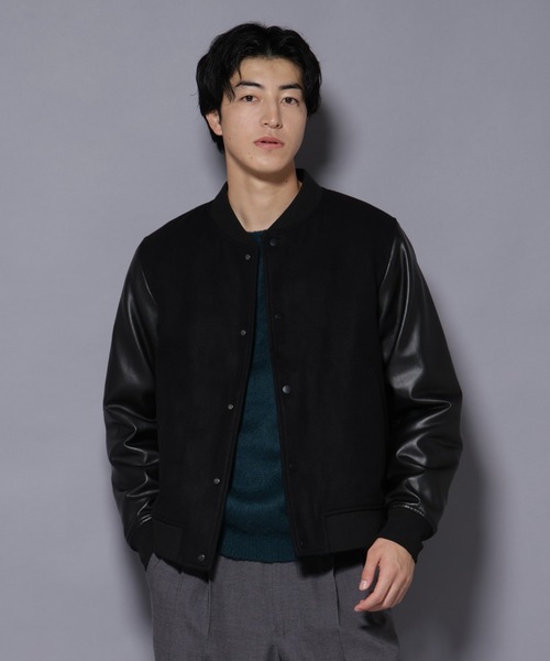NANO universe（ナノユニバース）の「フェイクレザースタジャン（スタジャン・メンズ・ブラック/ネイビー・L/M/S）」の10枚目の写真