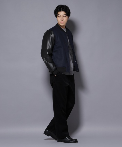 NANO universe（ナノユニバース）の「フェイクレザースタジャン（スタジャン・メンズ・ブラック/ネイビー・L/M/S）」の8枚目の写真