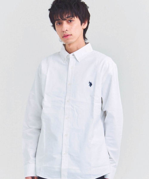U.S. POLO ASSN.(ユーエスポロアッスン)の「US POLO ASSN BDシャツ(シャツ/ブラウス・メンズ・アイボリー/インディゴブルー・L/XL/M)」の4枚目の写真