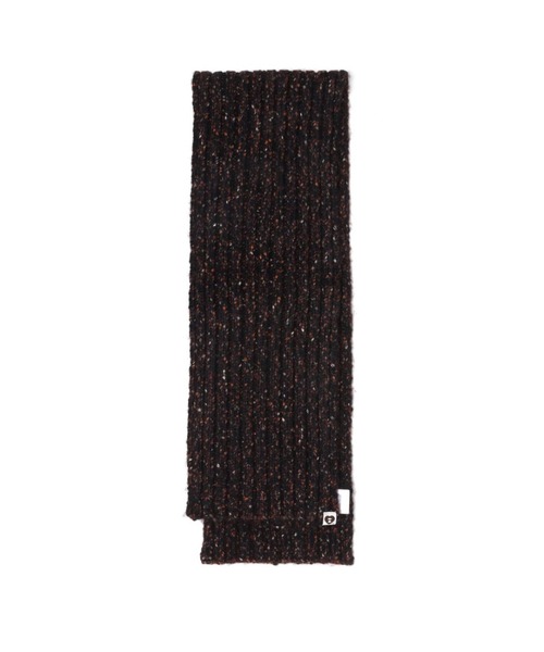 A BATHING APE(アベイシングエイプ)の「KNIT BADGE SCARF(その他・レディース・ブラック・FREE)」の2枚目の写真