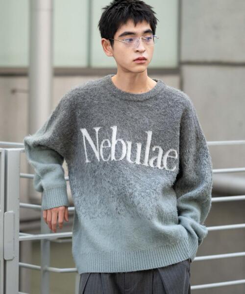 WEGO(ウィゴー)の「WEGO/【25年秋冬新作】ファジーグラデーションプルオーバー(ニット/セーター・メンズ・ブラック/ワイン/グレー・LARGE/MEDIUM)」の2枚目の写真