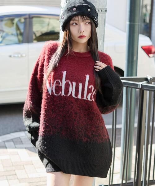 WEGO(ウィゴー)の「WEGO/【25年秋冬新作】ファジーグラデーションプルオーバー(ニット/セーター・メンズ・ブラック/ワイン/グレー・LARGE/MEDIUM)」の3枚目の写真