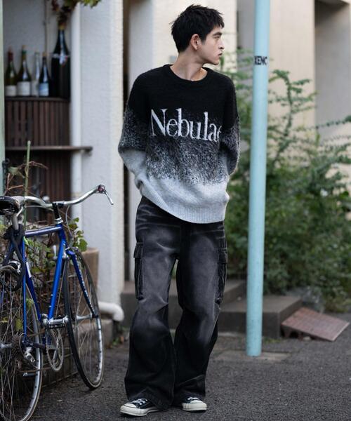 WEGO(ウィゴー)の「WEGO/【25年秋冬新作】ファジーグラデーションプルオーバー(ニット/セーター・メンズ・ブラック/ワイン/グレー・LARGE/MEDIUM)」の8枚目の写真