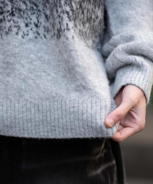 WEGO(ウィゴー)の「WEGO/【25年秋冬新作】ファジーグラデーションプルオーバー(ニット/セーター・メンズ・ブラック/ワイン/グレー・LARGE/MEDIUM)」の11枚目の写真
