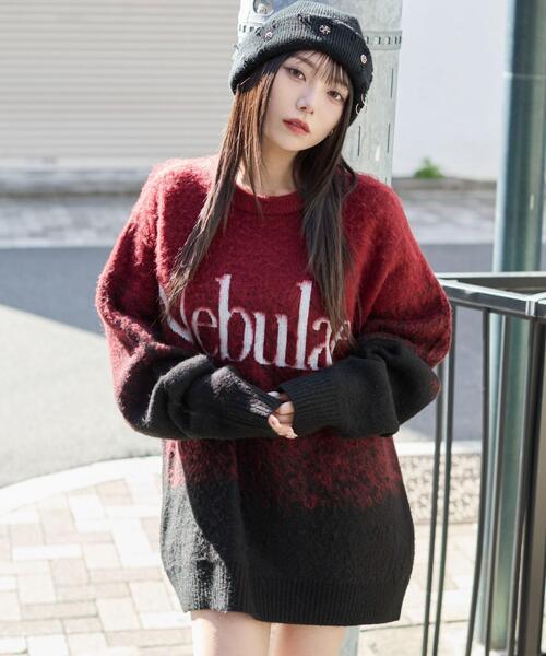 WEGO/【25年秋冬新作】ファジーグラデーションプルオーバー（ニット