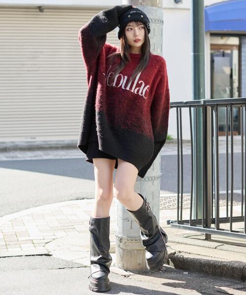 WEGO(ウィゴー)の「WEGO/【25年秋冬新作】ファジーグラデーションプルオーバー(ニット/セーター・メンズ・ブラック/ワイン/グレー・LARGE/MEDIUM)」の22枚目の写真