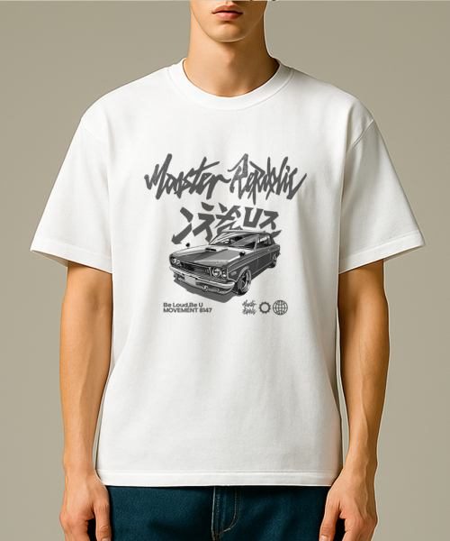 MONSTER REPUBLIC（モンスターリパブリック）の「レトロドリフトグレーTシャツホワイト_8147（Tシャツ/カットソー・レディース・その他・SMALL/MEDIUM/LARGE/X-LARGE）」の4枚目の写真