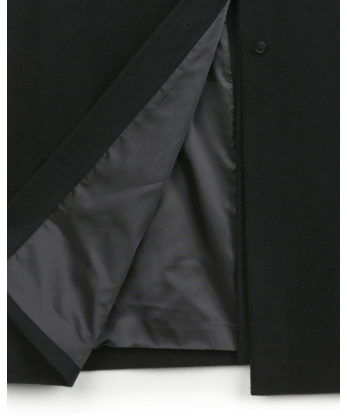 BESLOW(ビースロー)の「OVERSIZED TEXTURED CASHMERE BALMACAAN COAT BLACK(チェスターコート・メンズ・その他・SMALL/MEDIUM/LARGE/X-LARGE/X-SMALL)」の12枚目の写真