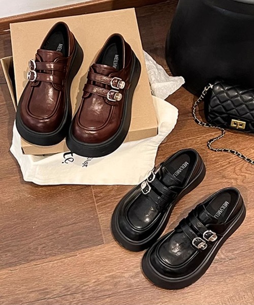 shoes365(シューズスリーシックスファイヴ)の「厚底ローファー(ローファー・レディース・ブラック/ブラウン・23.0cm/23.5cm/24.5cm/25.0cm/24.0cm)」の20枚目の写真