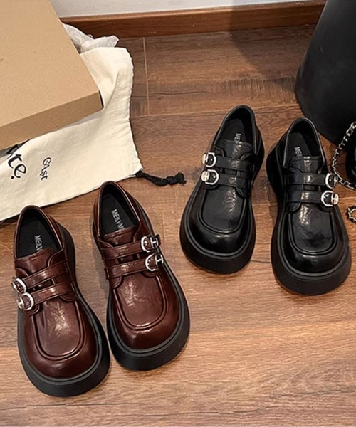 shoes365(シューズスリーシックスファイヴ)の「厚底ローファー(ローファー・レディース・ブラック/ブラウン・23.0cm/23.5cm/24.5cm/25.0cm/24.0cm)」の21枚目の写真