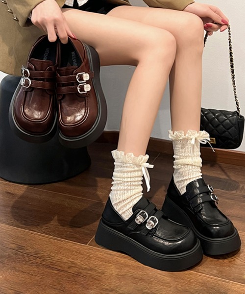 shoes365(シューズスリーシックスファイヴ)の「厚底ローファー(ローファー・レディース・ブラック/ブラウン・23.0cm/23.5cm/24.5cm/25.0cm/24.0cm)」の14枚目の写真