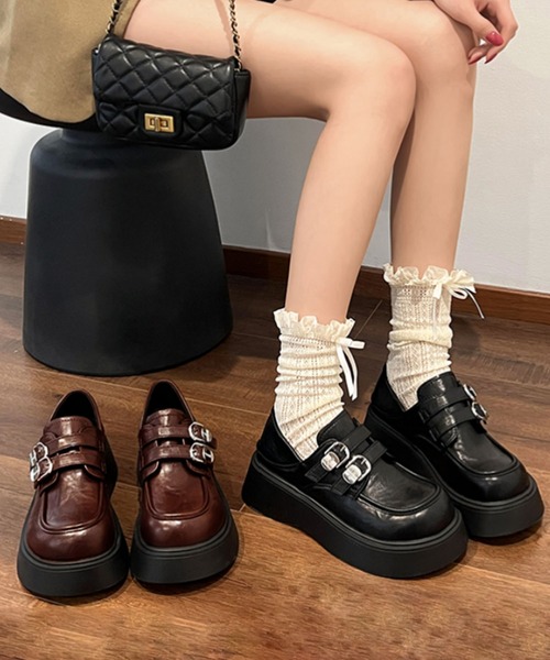 shoes365(シューズスリーシックスファイヴ)の「厚底ローファー(ローファー・レディース・ブラック/ブラウン・23.0cm/23.5cm/24.5cm/25.0cm/24.0cm)」の15枚目の写真
