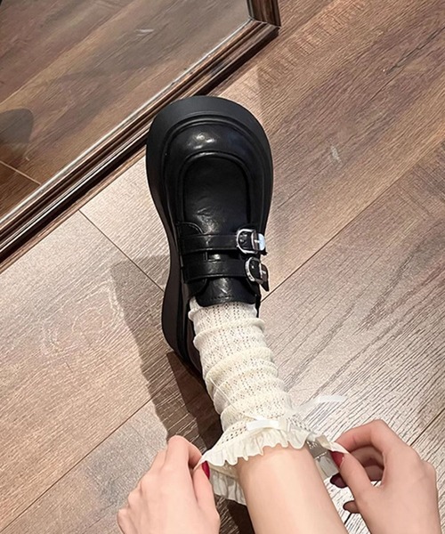shoes365(シューズスリーシックスファイヴ)の「厚底ローファー(ローファー・レディース・ブラック/ブラウン・23.0cm/23.5cm/24.5cm/25.0cm/24.0cm)」の3枚目の写真