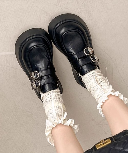 shoes365(シューズスリーシックスファイヴ)の「厚底ローファー(ローファー・レディース・ブラック/ブラウン・23.0cm/23.5cm/24.5cm/25.0cm/24.0cm)」の6枚目の写真