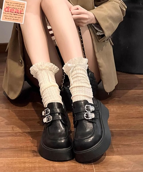 shoes365(シューズスリーシックスファイヴ)の「厚底ローファー(ローファー・レディース・ブラック/ブラウン・23.0cm/23.5cm/24.5cm/25.0cm/24.0cm)」の7枚目の写真