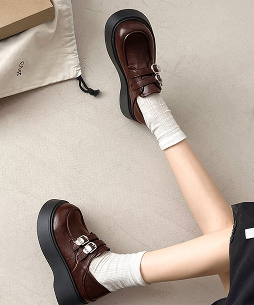 shoes365(シューズスリーシックスファイヴ)の「厚底ローファー(ローファー・レディース・ブラック/ブラウン・23.0cm/23.5cm/24.5cm/25.0cm/24.0cm)」の8枚目の写真