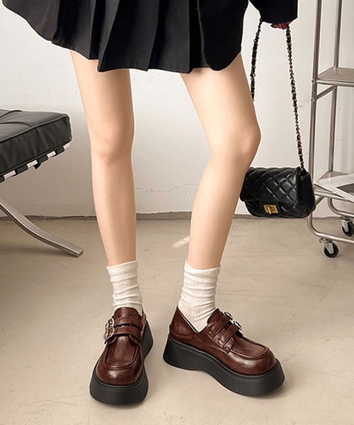 shoes365(シューズスリーシックスファイヴ)の「厚底ローファー(ローファー・レディース・ブラック/ブラウン・23.0cm/23.5cm/24.5cm/25.0cm/24.0cm)」の10枚目の写真