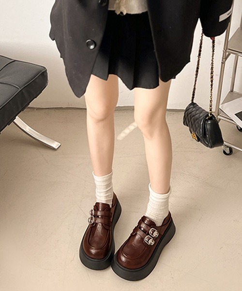 shoes365(シューズスリーシックスファイヴ)の「厚底ローファー(ローファー・レディース・ブラック/ブラウン・23.0cm/23.5cm/24.5cm/25.0cm/24.0cm)」の12枚目の写真