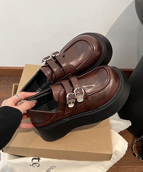 shoes365(シューズスリーシックスファイヴ)の「厚底ローファー(ローファー・レディース・ブラック/ブラウン・23.0cm/23.5cm/24.5cm/25.0cm/24.0cm)」の18枚目の写真