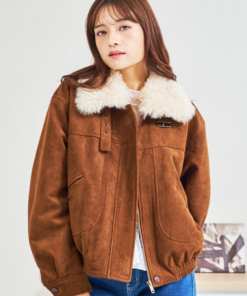 MISCH MASCH（ミッシュマッシュ）の「ZOZO限定 スエードファーブルゾン（ブルゾン・レディース・ブラウン・ﾌﾘ-）」の13枚目の写真