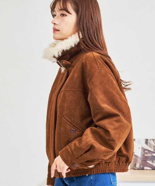 MISCH MASCH（ミッシュマッシュ）の「ZOZO限定 スエードファーブルゾン（ブルゾン・レディース・ブラウン・ﾌﾘ-）」の6枚目の写真