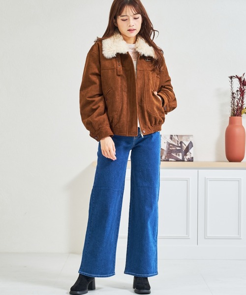 MISCH MASCH（ミッシュマッシュ）の「ZOZO限定 スエードファーブルゾン（ブルゾン・レディース・ブラウン・ﾌﾘ-）」の18枚目の写真