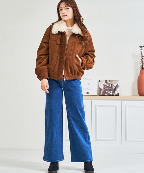 MISCH MASCH（ミッシュマッシュ）の「ZOZO限定 スエードファーブルゾン（ブルゾン・レディース・ブラウン・ﾌﾘ-）」の20枚目の写真