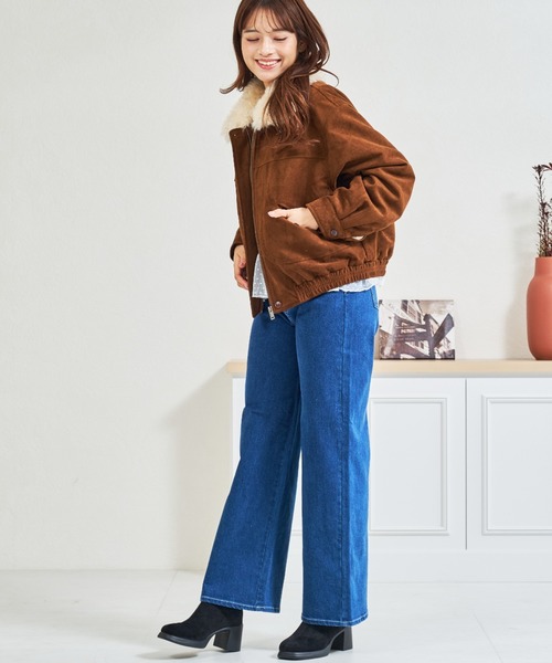 MISCH MASCH（ミッシュマッシュ）の「ZOZO限定 スエードファーブルゾン（ブルゾン・レディース・ブラウン・ﾌﾘ-）」の21枚目の写真