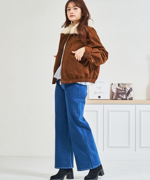 MISCH MASCH（ミッシュマッシュ）の「ZOZO限定 スエードファーブルゾン（ブルゾン・レディース・ブラウン・ﾌﾘ-）」の22枚目の写真