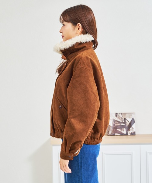 MISCH MASCH（ミッシュマッシュ）の「ZOZO限定 スエードファーブルゾン（ブルゾン・レディース・ブラウン・ﾌﾘ-）」の14枚目の写真