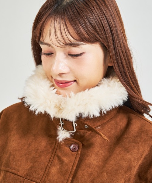 MISCH MASCH（ミッシュマッシュ）の「ZOZO限定 スエードファーブルゾン（ブルゾン・レディース・ブラウン・ﾌﾘ-）」の16枚目の写真