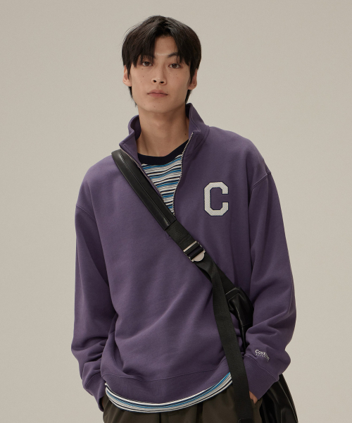 COVERNAT(カバーナット)の「Cロゴハーフジップスウェットパープル(スウェット・レディース・その他・SMALL/LARGE/X-LARGE/MEDIUM)」の1枚目の写真