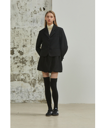 SHIRRED BALLOON SKIRT_BLACK
