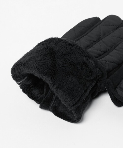 ブラック キルティング手袋 L/G セール】キルティング ジャージー グローブ / 手袋（手袋）｜green