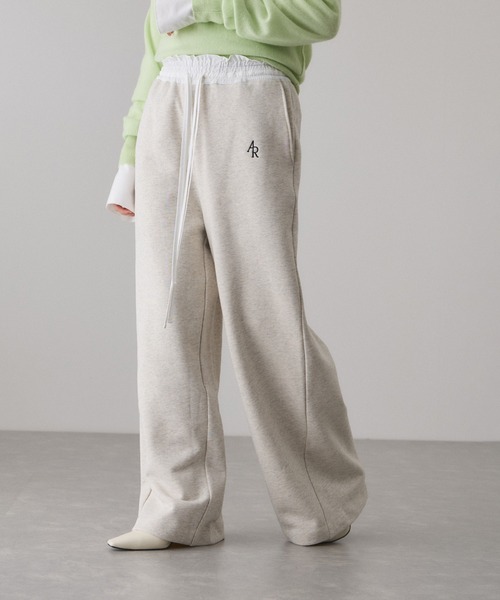 ADAM ET ROPE'(アダムエロペ)の「コンビウエストスウェットイージーパンツ(その他パンツ・レディース・グレー系その他/ホワイト系その他5・38/36)」の1枚目の写真